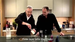 aerolatte  milk frother makes three layer caffè latte macchiato [upl. by Otrebor]