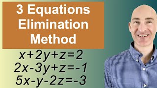 Solving Systems of 3 Equations Elimination [upl. by Edin]