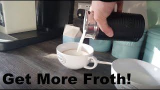 How to Get More Froth from Your Nespresso Coffee Aeroccino  Nespresso tips and help [upl. by Tupler]