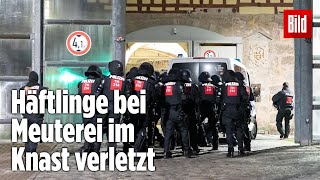 Gefängnismeuterei Polizei stürmt Knast in Thüringen  JVA Untermaßfeld [upl. by Dnomso]